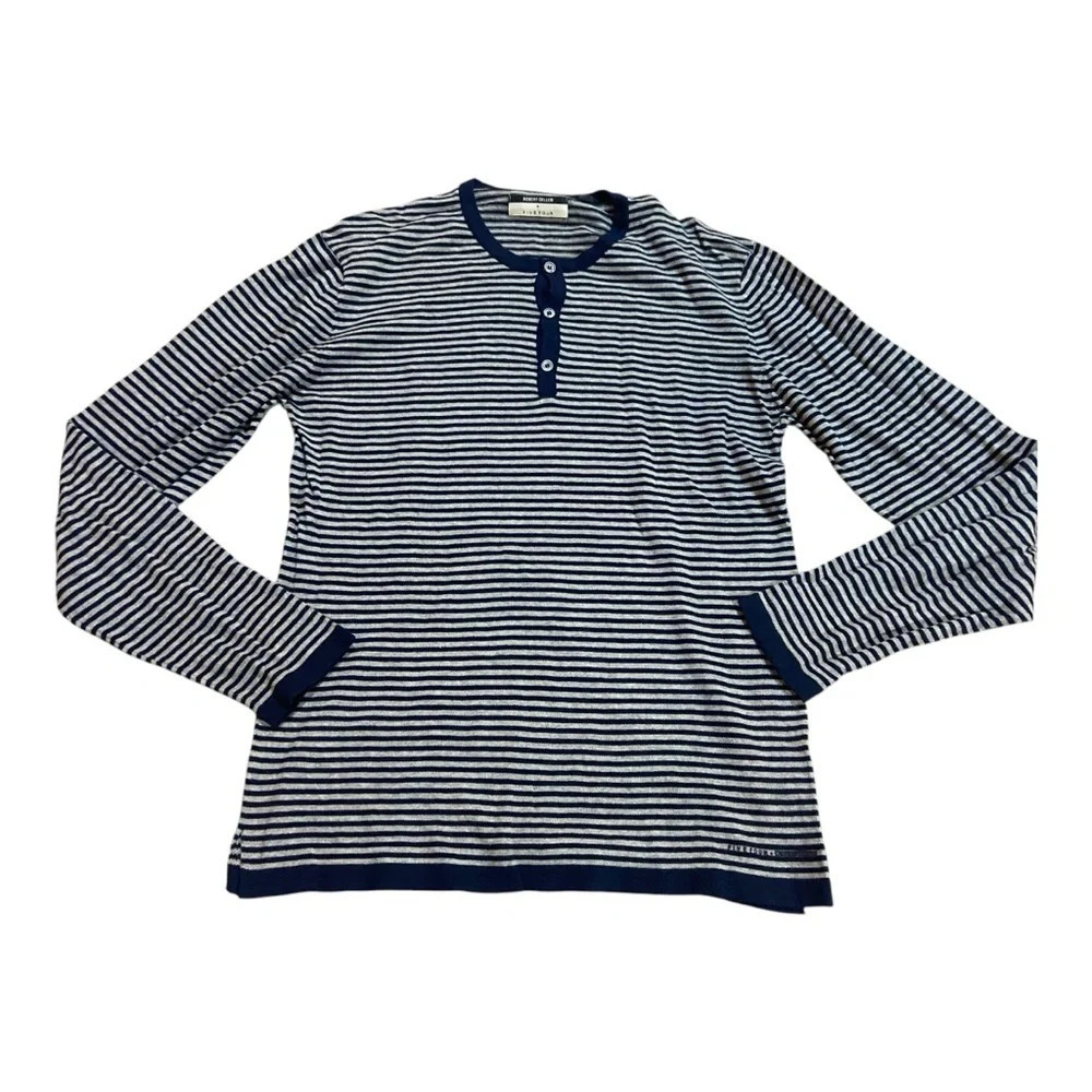 Men’s Five Four Robert Geller Grant long sleeve shirt S/M Striped 100% Cotton